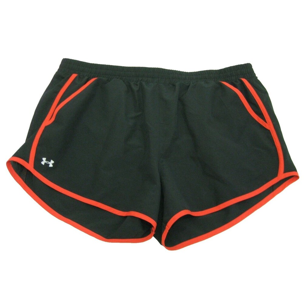 Under Armour Womens XL Black Athletic Running Shorts Heatgear Fitness Jogging